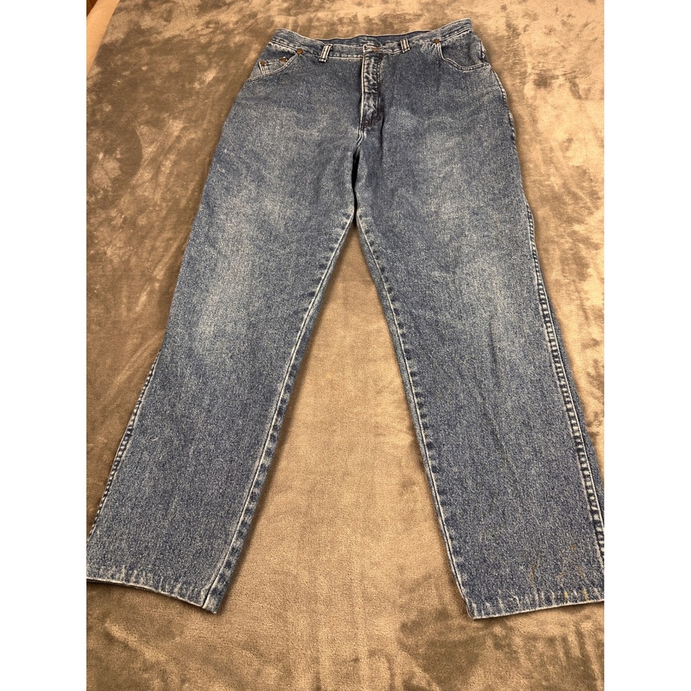 SilverLake Vintage High Waisted Straight Leg Acid Wash Blue Jeans Womens